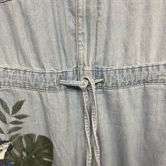 Levi’s X FARM RIO- Denim Jumpsuit with Parrot Print - Picture 10 of 11